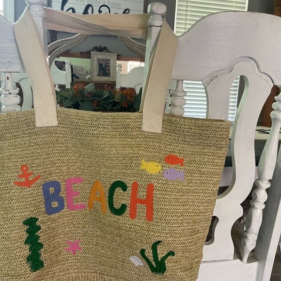 Colorful Beach Tote Bag - Picture 2 of 2